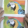 Gouache painting demonstration