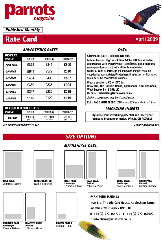 Rate Card