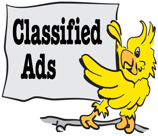 Classified advertising is free on Parrots website